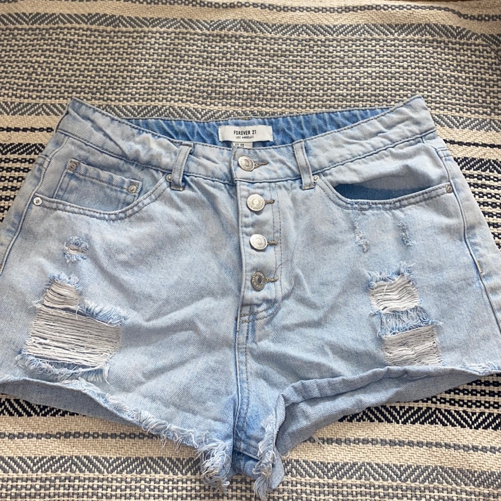 Forever 21 Distressed Denim Shorts